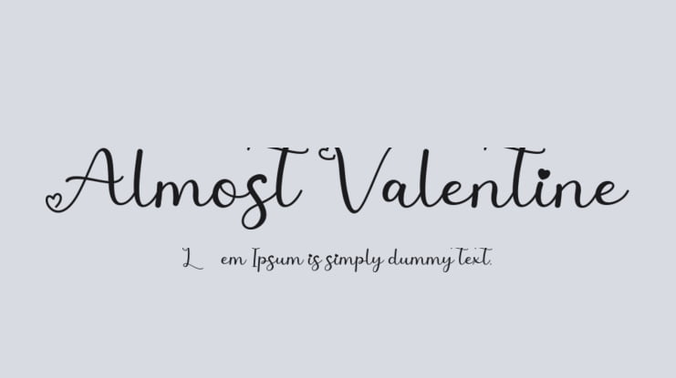 Almost Valentine Font