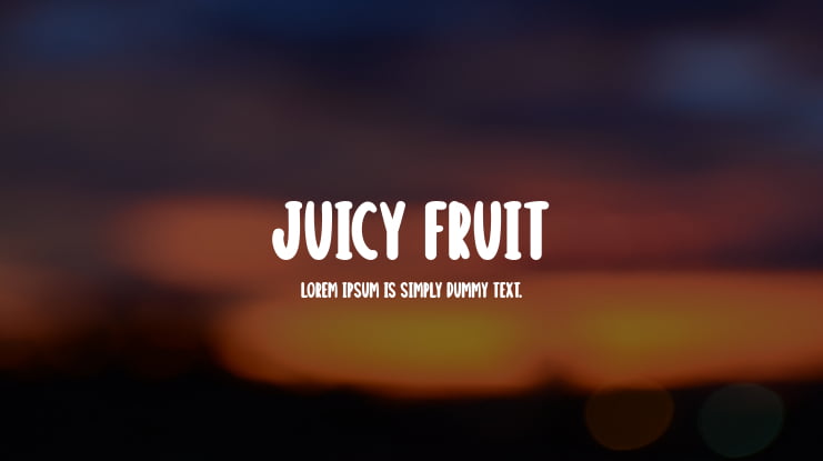 Juicy Fruit Font