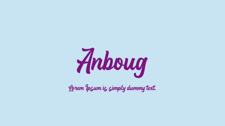 Anboug Font