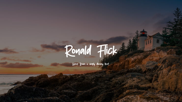 Ronald Flick Font