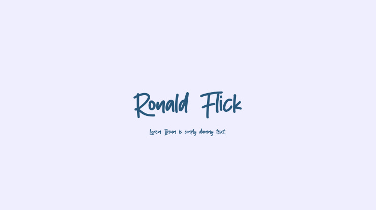 Ronald Flick Font