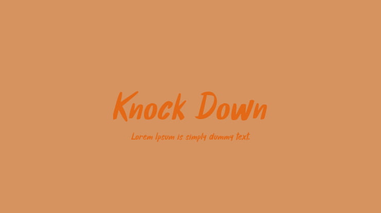 Knock Down Font