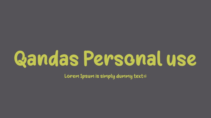 Qandas Personal use Font Family