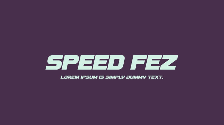 SPEED FEZ Font