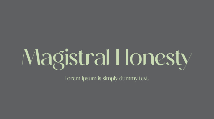 Magistral Honesty Font