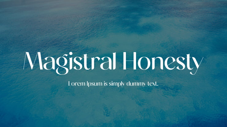 Magistral Honesty Font