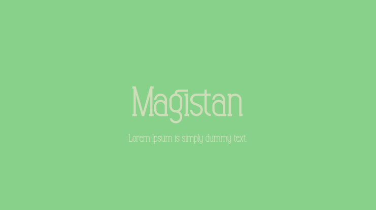 Magistan Font