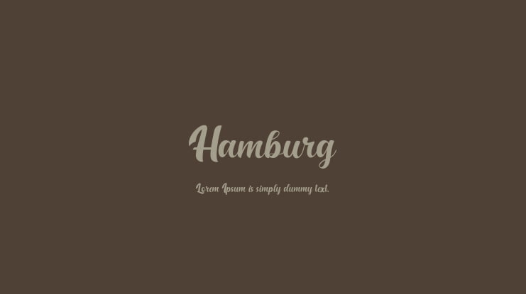 Hamburg Font