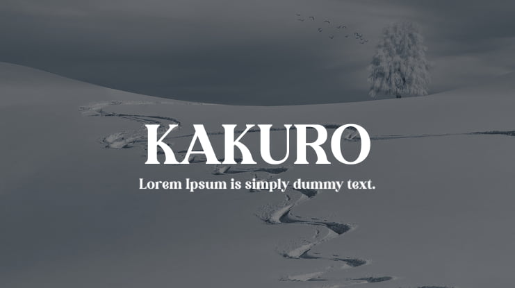 KAKURO Font