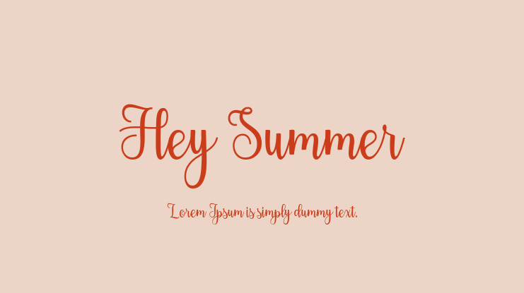 Hey Summer Font