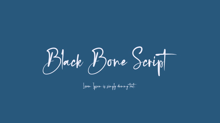 Black Bone Script Font