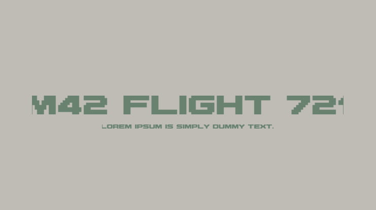 M42 Flight 721 Font