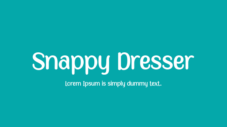 Snappy Dresser Font
