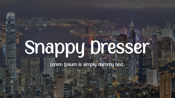 Snappy Dresser Font