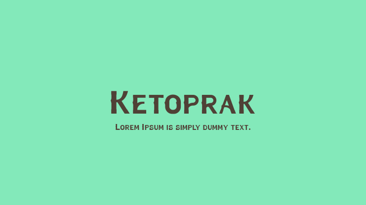 Ketoprak Font