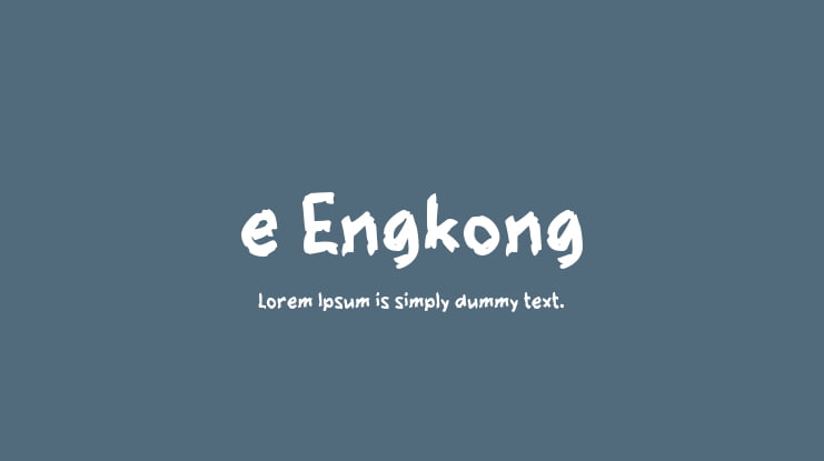 e Engkong Font