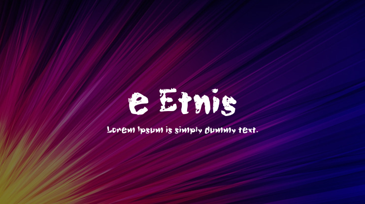 e Etnis Font