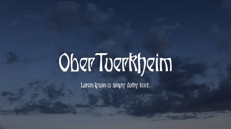 OberTuerkheim Font