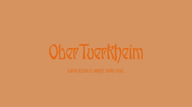 OberTuerkheim Font