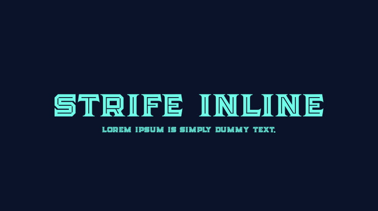 Strife Inline Font