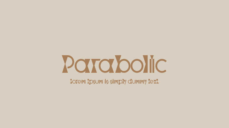 Parabolic Font