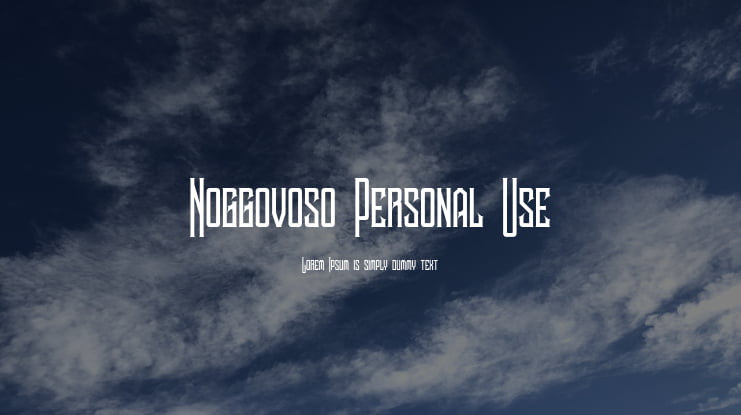 Noggovoso Personal Use Font