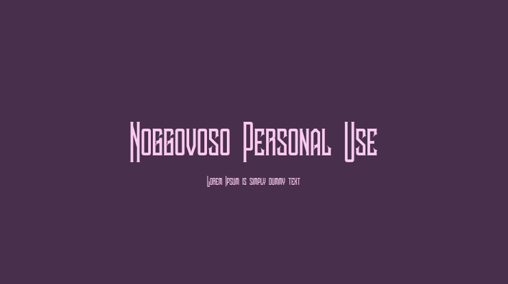 Noggovoso Personal Use Font