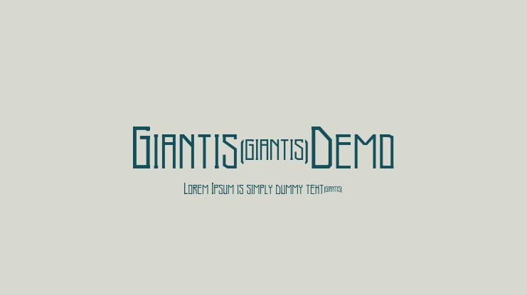 Giantis-Demo Font
