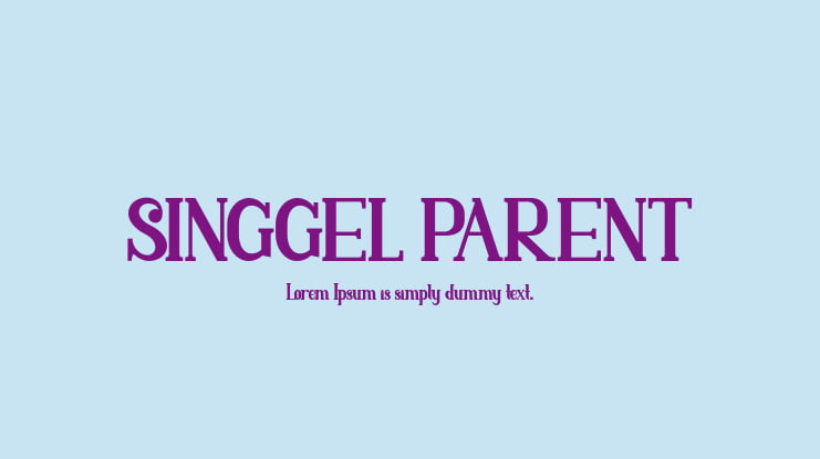 SINGGEL PARENT Font Family