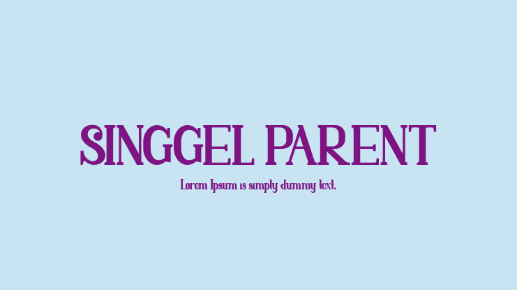 SINGGEL PARENT Font Family