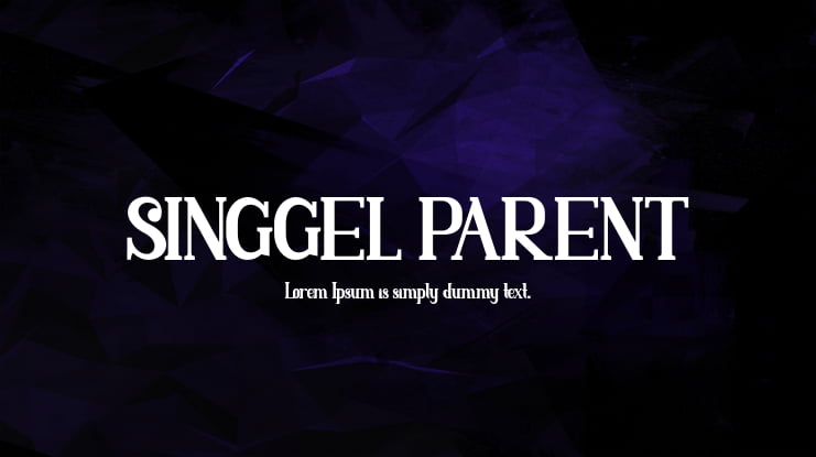 SINGGEL PARENT Font Family