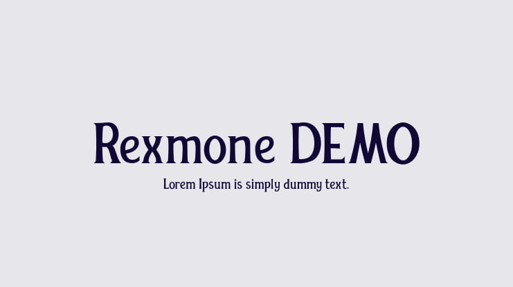 Rexmone DEMO Font Family