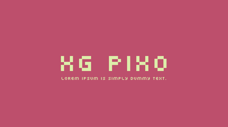 XG Pixo Font