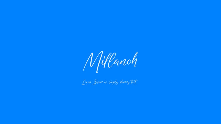 Millanoh Font