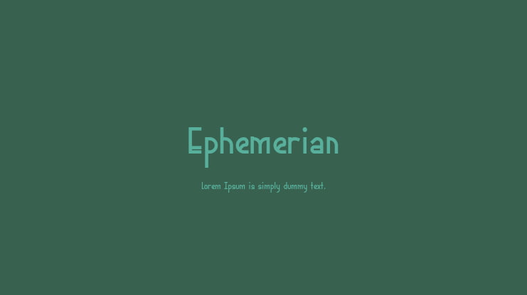 Ephemerian Font Family