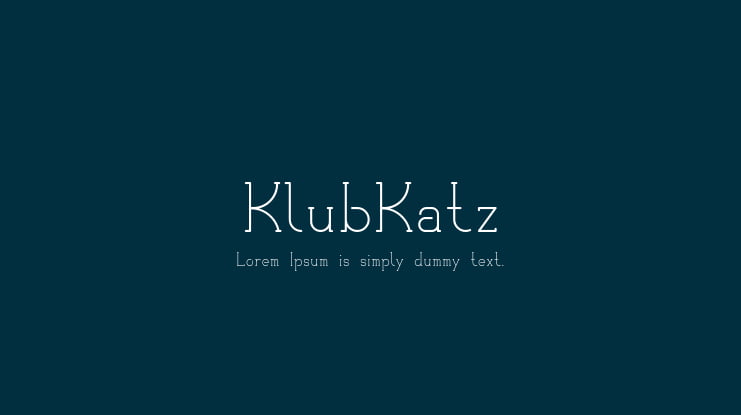 KlubKatz Font