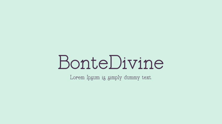 BonteDivine Font