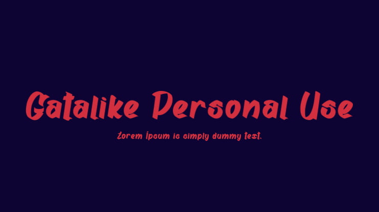 Gatalike_Personal Use Font