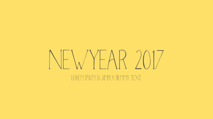 NewYear 2017 Font