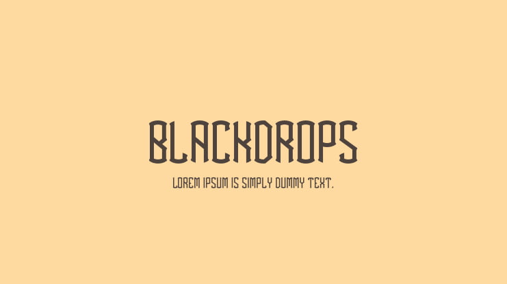 BlackDrops Font