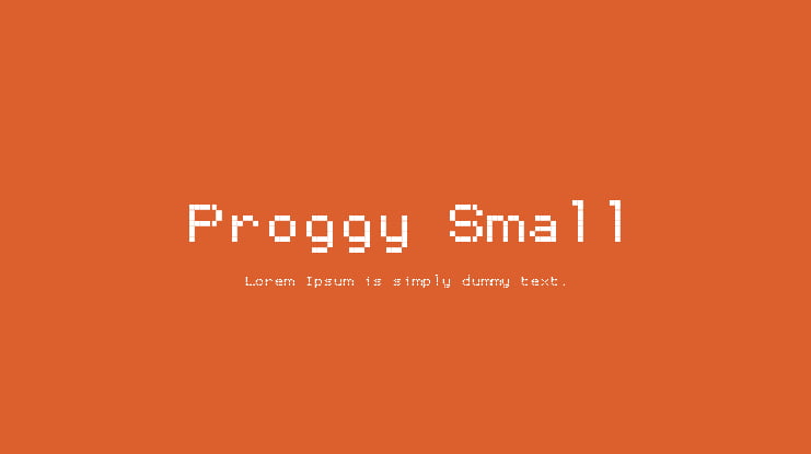 Proggy Small Font