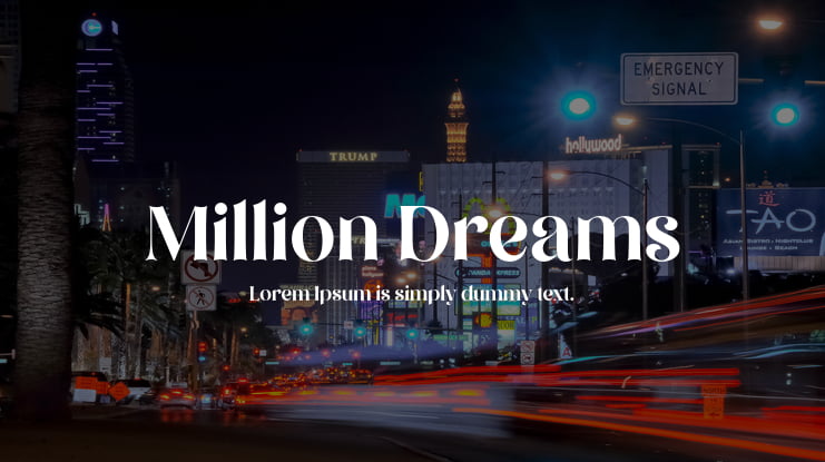 Million Dreams Font