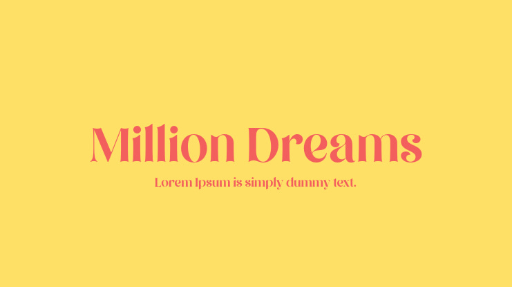Million Dreams Font