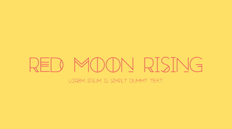 Red Moon Rising Font
