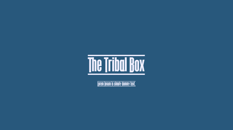 The Tribal Box Font