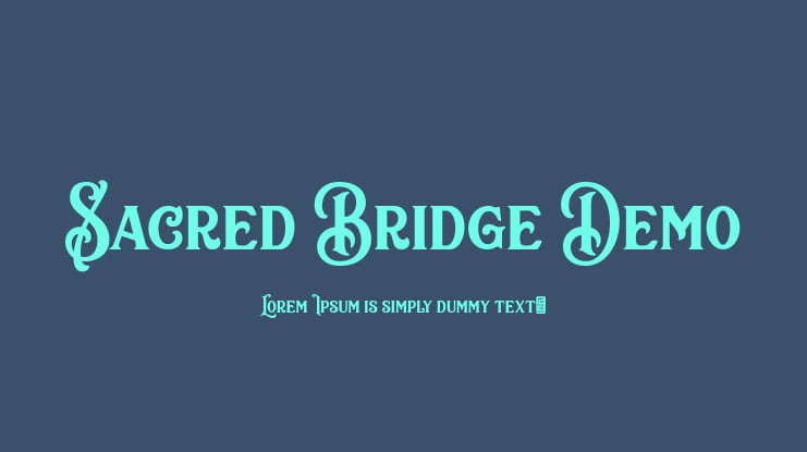 Sacred Bridge Demo Font