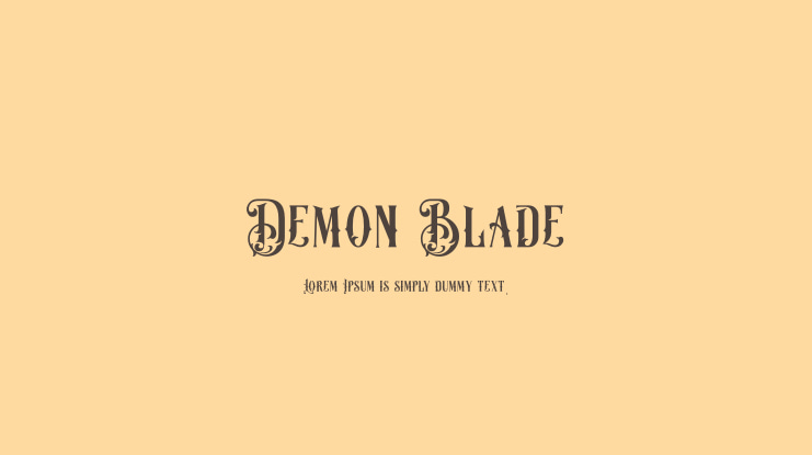 Demon Blade Font