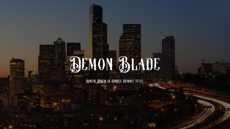 Demon Blade Font