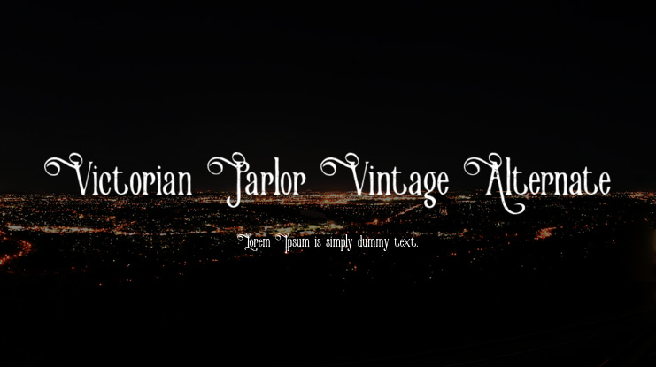 Victorian Parlor Vintage Alternate Font