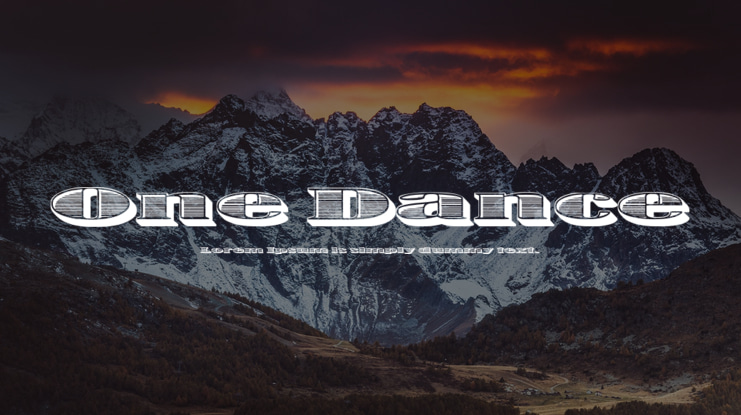 One Dance Font